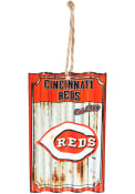 Cincinnati Reds Corrugated Metal Ornament