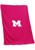 Michigan Wolverines Pink Screened Sweatshirt Blanket