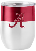 Alabama Crimson Tide 16 oz Colorblock Curved Stainless Steel Tumbler - Red