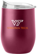Virginia Tech Hokies 16 oz Flipside Powder Coat Curved Stainless Steel Tumbler - Red