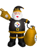 Pittsburgh Steelers Black Outdoor Inflatable Santa
