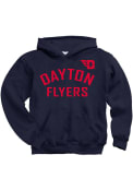 Dayton Flyers Youth Mesh Arch Hooded Sweatshirt - Navy Blue