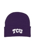 TCU Horned Frogs Cuffed Newborn Knit Hat - Purple