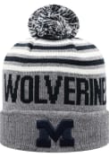 Michigan Wolverines Ensuing Cuff Pom Knit - Grey