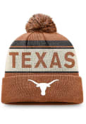 Texas Longhorns Primary Cream Stripe Cuff Pom Knit - Burnt Orange