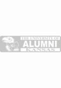 Kansas Jayhawks 3x10 White Alumni Auto Decal - White