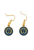 Philadelphia Union Womens Gold Logo Dangle Earrings - Navy Blue