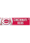 Cincinnati Reds 3x12 Bumper Sticker - Red