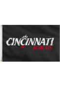 Black Cincinnati Bearcats 3x5 Black Silk Screen Grommet Silk Screen Grommet Flag