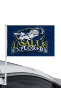 La Salle Explorers 11x16 Blue Silk Screen Car Flag - Navy Blue