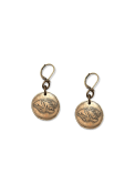 Missouri Tigers Womens Antique Bronze Earrings - Gold