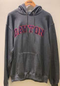 Dayton Flyers Champion Twill Hooded Sweatshirt - Charcoal