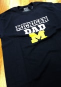 Michigan Wolverines Navy Blue Father`s Day Tee