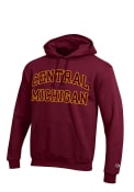 Central Michigan Chippewas Champion Arch Hooded Sweatshirt - Maroon