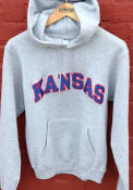 Kansas Jayhawks Champion Arch Hooded Sweatshirt - Grey