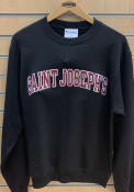Saint Josephs Hawks Champion Arch Crew Sweatshirt - Black