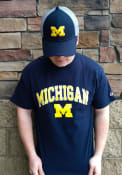 Champion Michigan Wolverines Navy Blue Arch Mascot Tee
