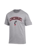 Cincinnati Bearcats Grey Arch Mascot Champion Short Sleeve T Shirt