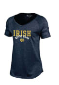 Notre Dame Fighting Irish Womens Navy Blue Triumph T-Shirt