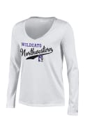Northwestern Wildcats Juniors White Campus Script T-Shirt