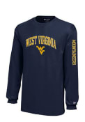 West Virginia Mountaineers Youth Navy Blue Jersey T-Shirt