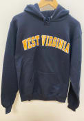 West Virginia Mountaineers Champion Twill Hooded Sweatshirt - Navy Blue