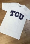 TCU Horned Frogs Champion Wordmark T Shirt - White