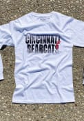 Champion Mens White Cincinnati Bearcats Bright Lights T Shirt