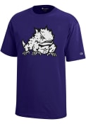 TCU Horned Frogs Youth Purple Logo T-Shirt