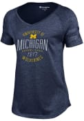 Michigan Wolverines Womens Navy Blue Triumph T-Shirt