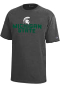 Michigan State Spartans Youth Grey Stacked Logo T-Shirt