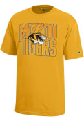 Missouri Tigers Youth Gold Stacked T-Shirt