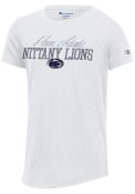 Champion Penn State Nittany Lions Girls White Script T-Shirt