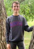 Kansas Jayhawks Champion Arch Crew Sweatshirt - Charcoal