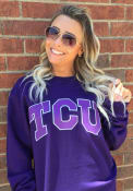 TCU Horned Frogs Champion Arch Crew Sweatshirt - Purple