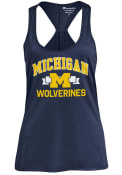 Michigan Wolverines Womens Champion Swing Tank Top - Navy Blue