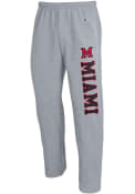 Miami RedHawks Champion Open Bottom Sweatpants - Grey