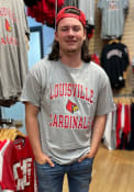 Louisville Cardinals Champion Team Logo T Shirt - Grey