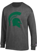 Michigan State Spartans Champion Spartan Helmet T Shirt - Charcoal