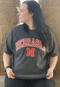 Champion Nebraska Cornhuskers Charcoal Arch Mascot Tee