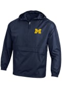 Michigan Wolverines Champion Primary Logo Light Weight Jacket - Navy Blue