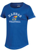 Kansas Jayhawks Girls Champion University Volleyball T-Shirt - Blue
