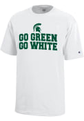 Champion Michigan State Spartans Youth White Go Green Go White T-Shirt