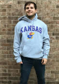 Kansas Jayhawks Champion Arch Mascot Hooded Sweatshirt - Grey