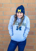 Michigan Wolverines Champion Arch Mascot Hooded Sweatshirt - Grey