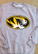 Missouri Tigers Champion Big Logo Crew Sweatshirt - Grey