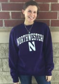 Northwestern Wildcats Champion Arch Mascot Crew Sweatshirt - Purple