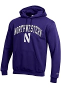 Northwestern Wildcats Champion Arch Mascot Hooded Sweatshirt - Purple