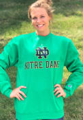 Notre Dame Fighting Irish Champion Arch Mascot Crew Sweatshirt - Green