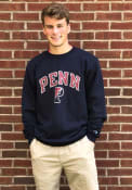 Pennsylvania Quakers Champion Arch Mascot Crew Sweatshirt - Navy Blue